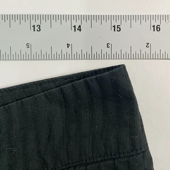 Burberry 8 Womens Washed Black Tailored Striped Cotton Shorts Bermuda - Picture 6 of 9